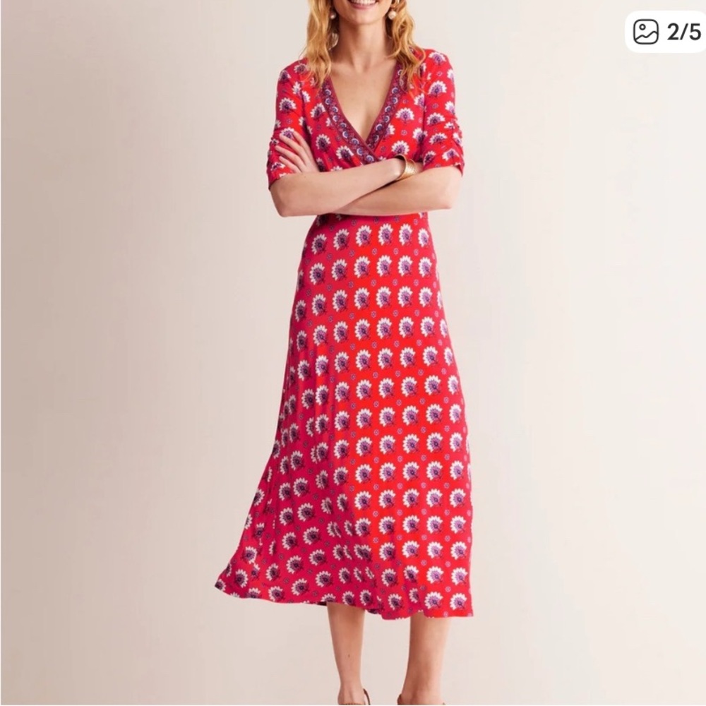 Rebecca Jersey Midi Tea Dress, Passion Geo